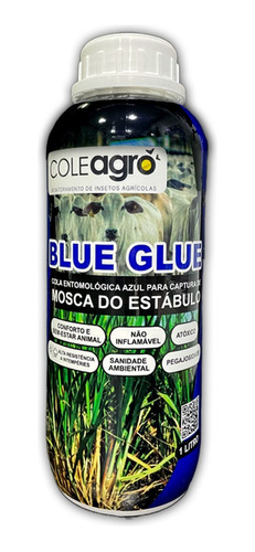 Cola Entomológica Azul  1l Controle Trips Mosca Do Estábulo