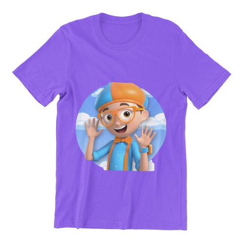 Polera Infantil Unisex Blippi Mono 3d Estampado Algodon