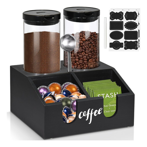 Contenedor De Cafe Molido, Recipientes De Cafe De Vidrio Con