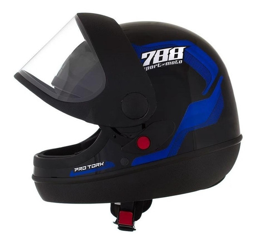 Capacete Para Moto Pro Tork Sport Moto 788 Cor Azul Tamanho do capacete 56