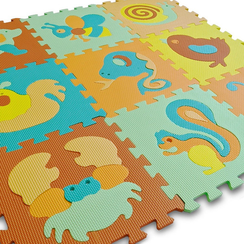 Piso Goma Eva Encastrable Alfombra Bebe Antigolpe Animal X9u