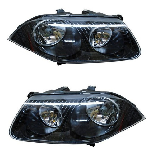 Par De Faros Jetta Clasico 09 2010-2011 2012 2013 2014 Negro