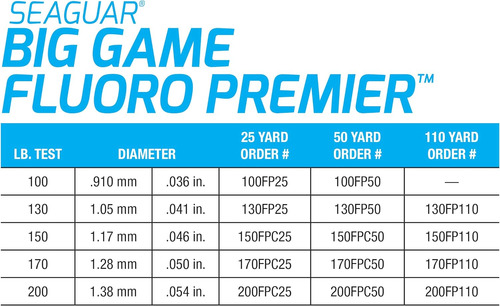 Fluoro Premier 100% Fluorocarbon Fishing Line Dsf, Saltwater