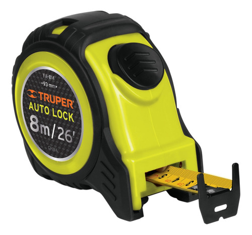 Flexómetro Auto-lock Contra Impactos 8 M Cinta 25 Mm, Truper