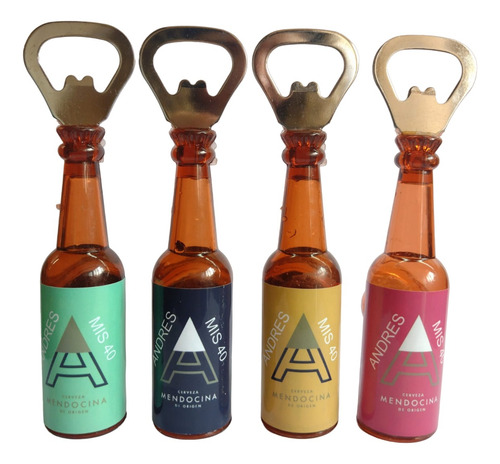 10 Souvenir Destapador Mini Botella Replica Cerveza Fernet