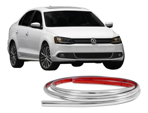 Imagem 4 de 4 de Friso Cromado Para Choque Jetta 11 12 13 2014 Modelo Tsi