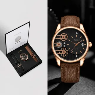Relógio Tomi Masculino T106 Kit Presente Mostrador Preto