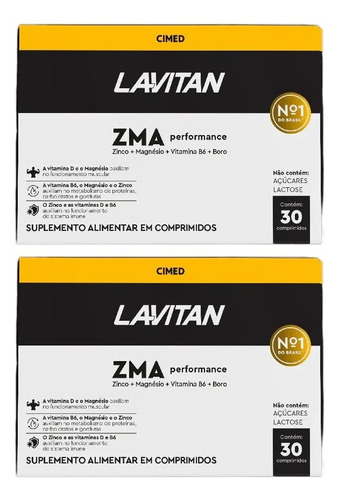 Kit 2 Lavitan Zma Performance 30 Cápsulas - Cimed Maça Do Amor