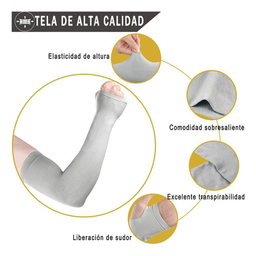 A Mangas Protectoras Para Brazos Protección Solar Uv,6 Pares