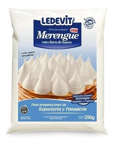 Merengue Listo Bolsita X 250gr Ledevit