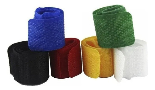 Organizador Fita Velcr. De Fios E Cabos 6 Peças Colorido