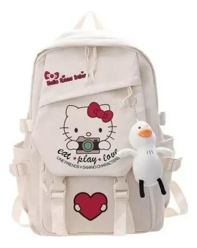 Bolsas De Gran Capacidad Y2k Cute Sanrio Hello Kitty Backpac