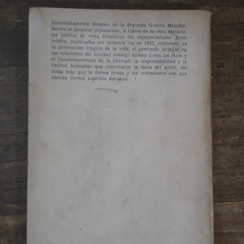 Relatos Sartre-muro/cámara/eróstrato/intimidad/infancia Jefe