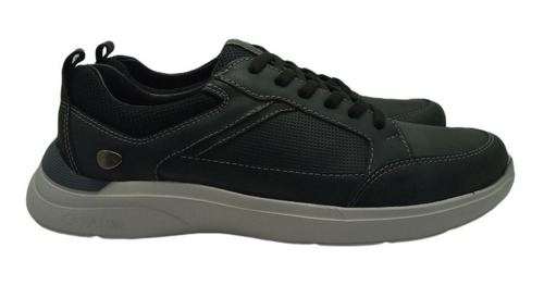 Zapatilla Hombre Cavatini 5055 De Cuero Con Cordón
