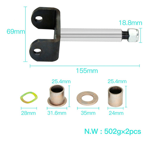 Generic Kit De Reparo Front End King Pin Para Club Car Ds