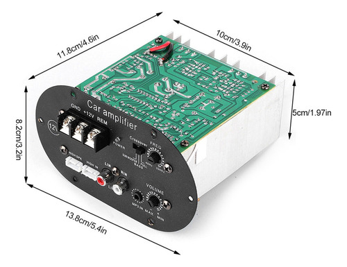 Tablero Amplificador De Audio Para Automóvil Subwoofer De Gr