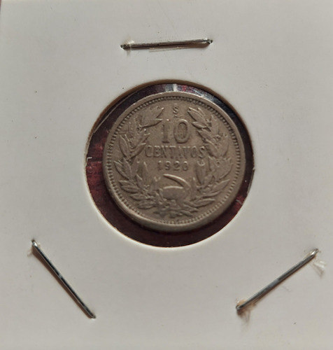 Moneda 10 Centavos 1920 Chile Nickel