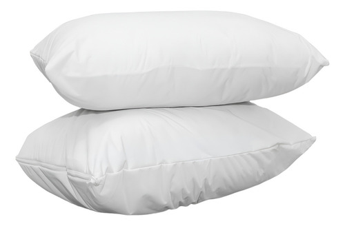 20 Protector Almohada Antilíquidos Con Capa De Algodón King Color Blanco Liso