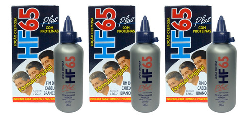 Kit 3x Loção Tonalizante Hf65 Plus 120ml Hidratação Capilar