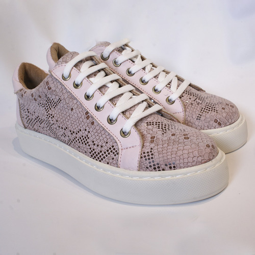 Zapatillas Mujer Urbanas Cuero Vacuno Moda Reyza
