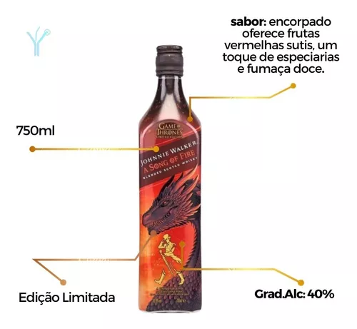 Whisky Johnnie Walker A Song Of Fire 750ml - Edição Limitada