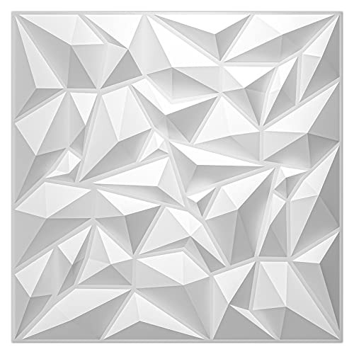 Paneles De Pared 3d Diseño De Diamante Blanco Decoraci...