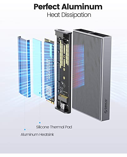 Carcasa Orico Dual M.2 Nvme Ssd, Adaptador Usb C A M2 Para M