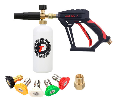 Pistola A Presion Tool Daily, Color Blanco, 5 Boquillas, 1 L