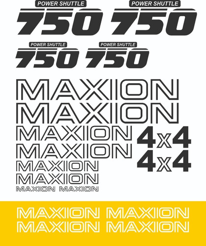 Jogo Faixa Adesivo Retro Escavadeira Maxion 750 4x4