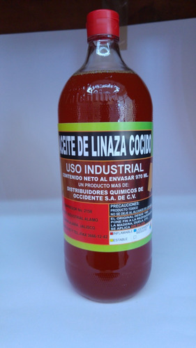 Imagen 1 de 1 de Aceite De Linaza Cocido 3 Litros Con Envio
