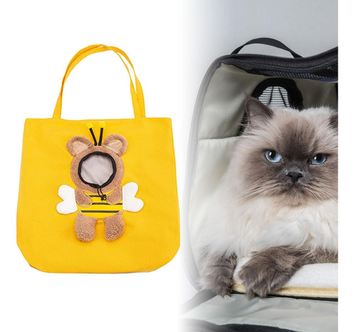 Bolsa Transportadora Para Gatos Con Orificio Para La Cabeza