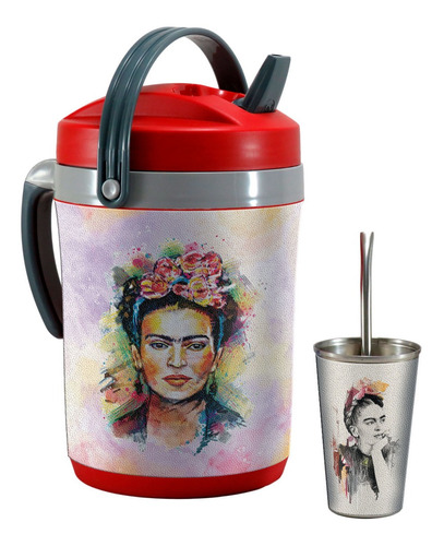 Set Terere Termo Vaso Bombilla, Frida Kahlo