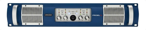 Proel Hpd2004 Amplificador De Audio 2000 W 4 Canales Color Plata/Azul