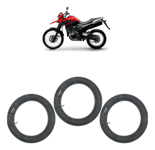 Kit Câmara Ar Xtz Lander Gp Tech Com Bico Válvula Traseira Tipo Da Válvula Schrader