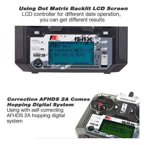 Receptor Rc Flysky 2.4 Ghz Fs-i6x Transmisor De 10 Canales D