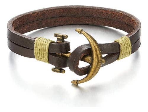 Coolsteelandbeyond Brazalete De Ancla De Bronce Para Hombre 