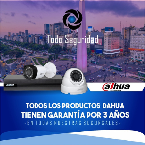 Kit Seguridad Dahua Cctv Dvr 4ch + 4 Camara 2mp 1080p+disco