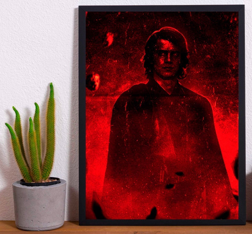 Cuadro Marco Negro Poster 33x48cm Anakin Star Wars Fan Arte