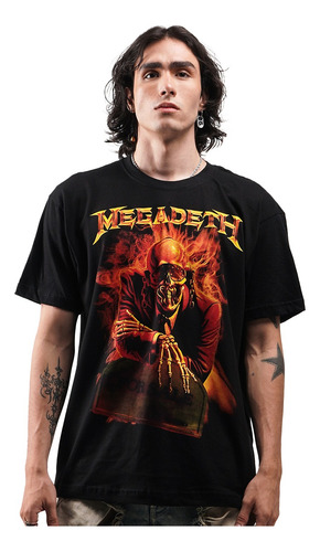 Camiseta Oficial Megadeth Burning And Selling Rock Activity