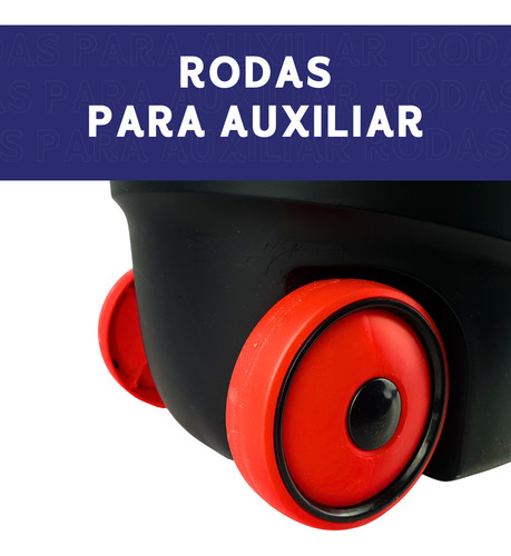 Mop Giratório - Cabo C/ 150cm 3 Refil Com Alça E Roda Kaftor