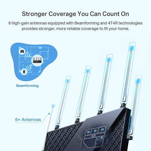 Router Tp-link Ax5400 Wifi 6 Gigabit Doble Banda Alto Rendim