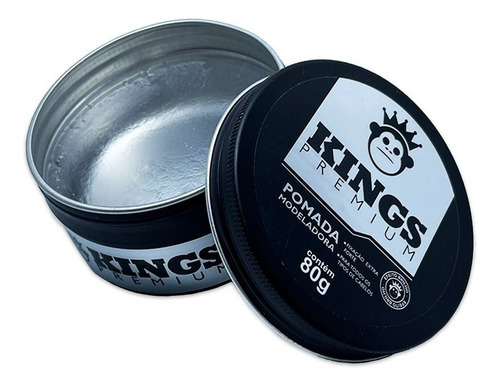 Kit Pomada Modeladora Kings 80g Extra Forte Incolor 10un