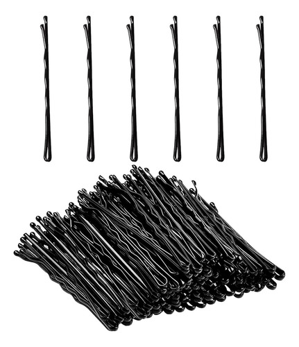 200 Horquillas Para Cabello 6 Cm Peinados Peluquería Belleza Color Negro