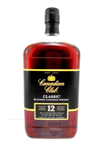 Whisky Canadian Club Classic 12 Anos- 1 Litro Blended 40% 