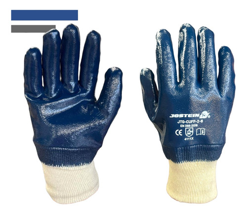 Guantes De Algodón Extra Pesado Recubiertos De Nitrilo 6 Prs