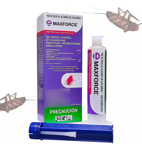 5 Pzs Jeringa Bayer Maxforce 30g Gel Mata Cucarachas