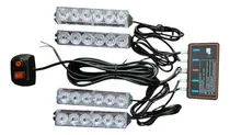 Comprar Luces Led Policiales 4 Barras De 6 Led Multifuncion 12v\u002F24v