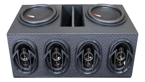 Trio Goiano Som Automotivo Sub Etm Grave Medio Agudo 1020w