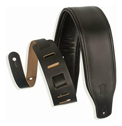Levy's Leathers 3  Wide Leather Guitar Strap With Foam