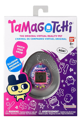 Tamagotchi Mascota Virtual Gen 1 Luces De Neon Premium Color Violeta